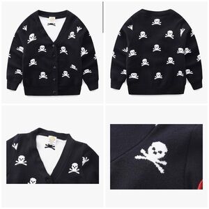 7 years old Mud Kingdom Boys Cardigan Sweater Skull